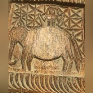 One Carved Wooden Decorative Plaque #2